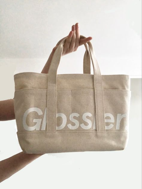 Glossier Utility Bag, Glossier Merch, Korean Salon, Glossier Tote Bag, Glossier Bag, India Shopping, Aqua Hair, Purse Essentials, Fashion Illustration Sketches Dresses