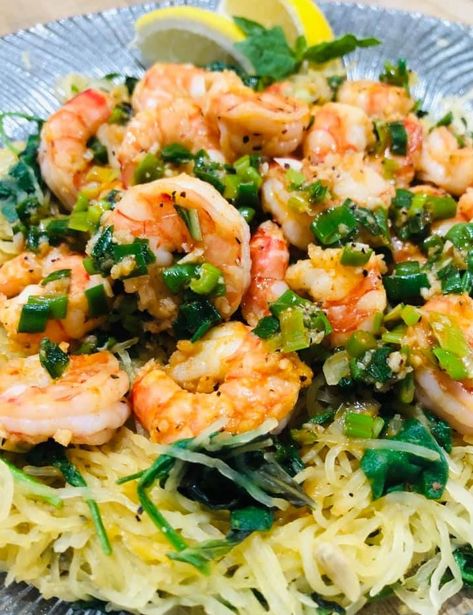 Shrimp Scampi With Spaghetti Squash, Shrimp Scampi With Spaghetti, Shrimp Scampi Spaghetti, Spaghetti Squash Shrimp, Medifast Recipes, Red Wine Recipe, Recipes Shrimp, Ideal Protein Recipes, Optavia Recipes