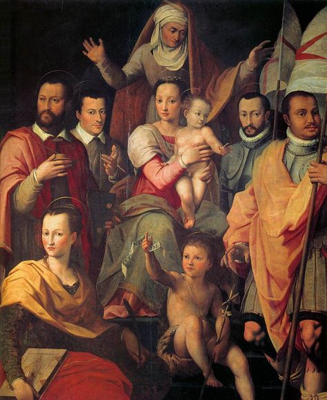 The Medici's (850×1041) Medici Family, Visit Florence, Uffizi Gallery, St Anne, Madonna And Child, Oil Painting Reproductions, Arte Popular, Italian Art, Painting Reproductions