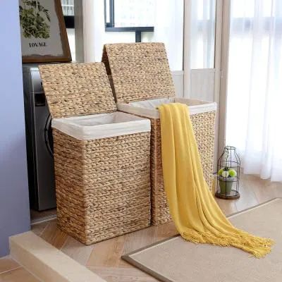 Room Hampers, Bathroom Hampers, Sorting Laundry, Wicker Bathroom, Laundry Bins, Handmade Hamper, Laundry Hamper Storage, Wicker Laundry Hamper, Laundry Basket With Lid