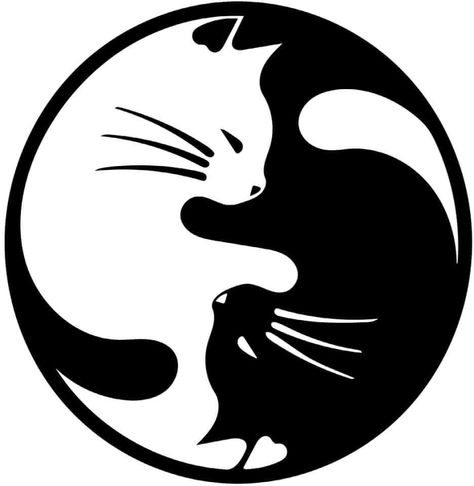 Kitty Tattoos, Vogel Silhouette, Watercolor Wolf, Black And White Cat, Cat Spray, Cheap Vinyl, Cat Svg, Two Cats, Cat Fashion