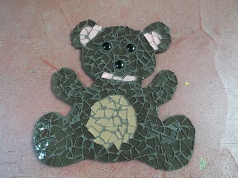 Mosaic Teddy bear done by 9yr old Bear Mosaic, Student Work, Dinosaur Stuffed Animal, Mosaic, Teddy Bear, Animals, Quick Saves