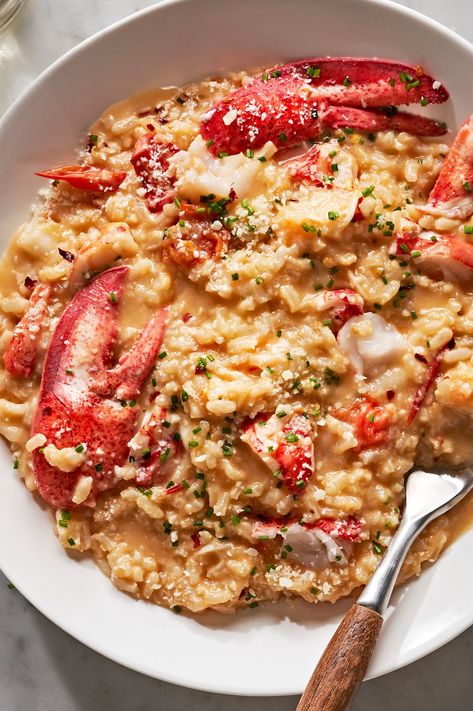 Lobster Risotto Lobster Risotto, Traditional Thanksgiving Recipes, Seafood Risotto, Arabic Tattoo Quotes For Women, Fresh Lobster, Crab Soup, Impressive Dinner, One Dish Dinners, Winter Dinner Recipes