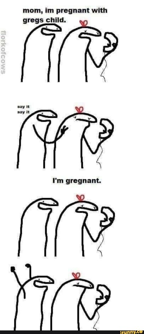 Found on iFunny Flork Of Cows, Cursed Doodles, Im Pregnant, Disgusted Face, Great Memes, Bad Puns, Becoming A Father, Funny Doodles, Funny Animal Memes