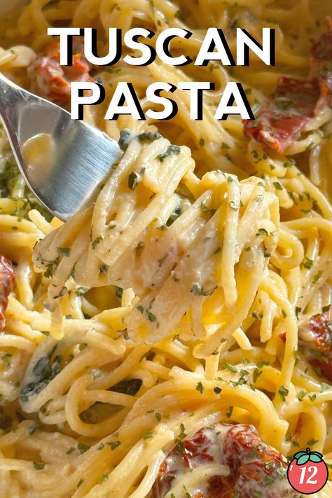 Tuscan Pasta 12 Tomatoes, Tuscan Pasta Salad 12 Tomatoes, Best Ever Side Dishes, Great Pasta Dishes, Easy Recipes With Noodles, Potluck Italian Dishes, Italian Pasta Side Dishes, Tucson Pasta, Cellantini Pasta Recipes