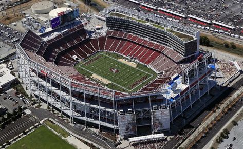 levis-stadium-santa-clara-california Nfl Football Stadium, Ivan Rakitic, Santa Clara California, San Francisco Travel Guide, Levi Stadium, Nfl Stadiums, Baseball Park, Great America, Sports Stadium