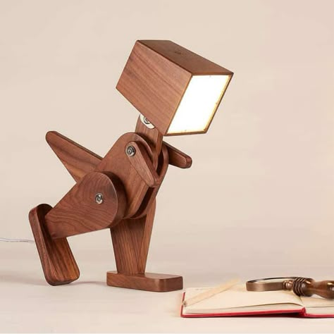 Dino Lamp, Romanticize Study, Dinosaur Table, Kids Desk Lamp, Dinosaur Lamp, Wooden Desk Lamp, Wood Desk Lamp, Dog Lamp, Fun Desk