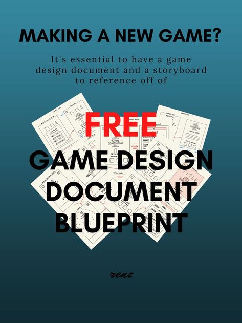 Board Game Design Templates, How To Make A Video Game, Videogame Ideas, Board Game Design Ideas, Game Design Document Template, Game Design Document, Make A Video Game, Game Design Concept, Unity Game Development