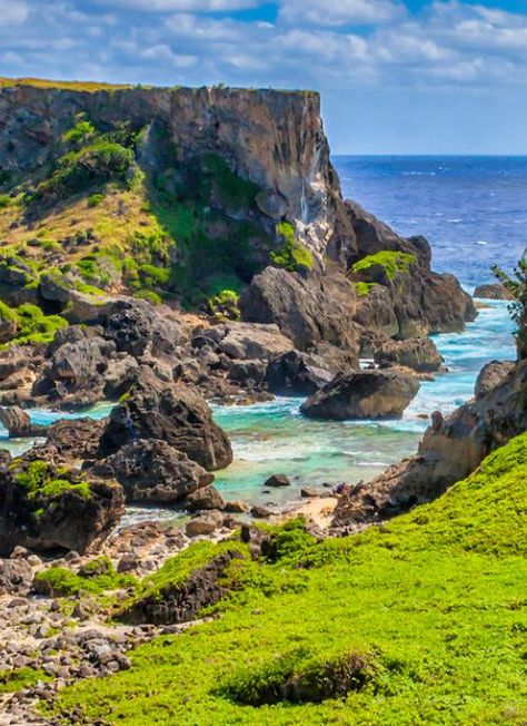 Rugged terrain leading to Saipan's Forbidden Island Travel Core, Saipan Island, Local Girl, Mariana Islands, Cambodia Travel, Oceania Travel, American Samoa, Northern Mariana Islands, Island Vibes