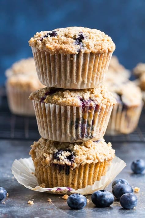 Crumb Topping For Muffins, Blueberry Crumb Muffins, Blueberries Muffins, Blueberry Crumble Muffins, Sour Cream Blueberry Muffins, Paleo Blueberry Muffins, Blueberry Streusel Muffins, Paleo Muffins, Crumb Muffins