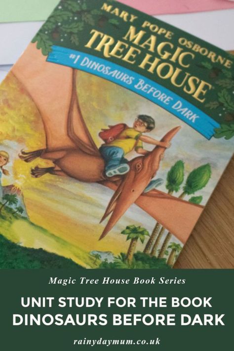 Book Dinosaurs, Dinosaurs Before Dark, Dinosaur Unit Study, Fossils Activities, Dark Book, Magic Tree House Books, Magic Tree House, House Series, Elementary Learning