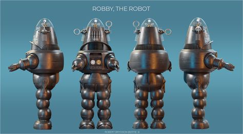 Forbidden Planet, Robby the Robot, by R. Bertie Robby The Robot, Forbidden Planet, The Robot, Futurism, Retro Futurism, Planets