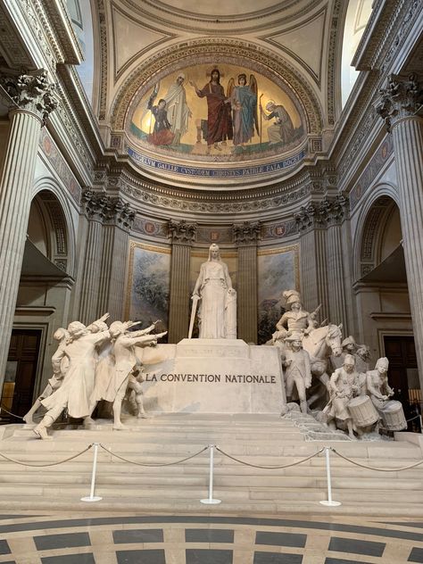 Learn about a visit to Paris's Pantheon, including the history, architecture, famous burials, and what else to see on the Left Bank #parispantheon #parispantheonarchitecture #parispantheonview #visitparis #travelparis #paris #france #pantheon #frenchhistory Paris Pantheon, French Paneling, Pantheon Paris, Paris Francia, Green Granite, Travel Paris, Rest House, French History, Visit France