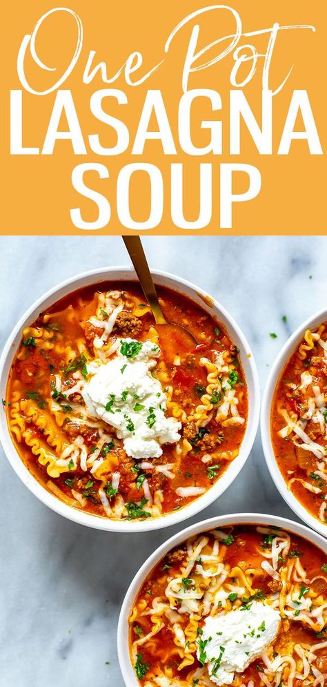 Lasagna Soup Freezer Meal, Soups You Can Freeze, Leftover Lasagna Noodles, Leftover Lasagna, Lasagne Soup, Pot Lasagna, Lasagna Soup Recipe, Lasagna Soup, Meal Prep Bowls