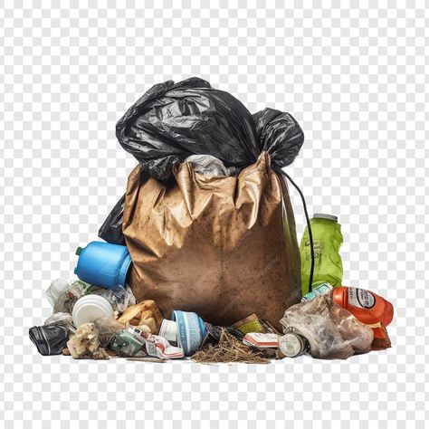 Premium PSD | PSD garbage isolated on transparent background Trash Background, Garbage Aesthetic, Trash Photography, Plastic Pollution, Garbage Bag, Trash Bag, Music Library, Collage Design, Beautiful Arabic Words