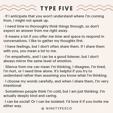 Type 5 Enneagram, Enneagram 5, Infj Type, Enneagram 4, Intj Personality, Introverts Unite, Enneagram Types, Good Listener, Mbti Personality