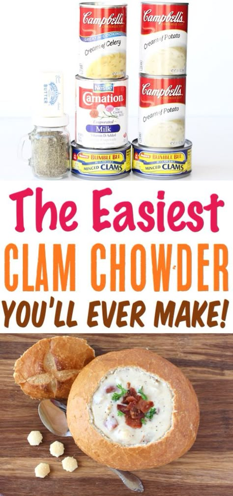 Clam Chowder Recipe Crock Pot, Crock Pot Clam Chowder, Clam Chowder Recipe New England, Crockpot Clam Chowder, Slow Cooker Clam Chowder, Crab Chowder Recipes, Clam Chowder Soup, Clam Chowder Recipe, Cream Of Potato Soup