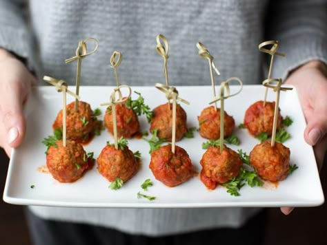 Get Classic Italian Turkey Meatballs Recipe from Food Network Sausage Meatballs Recipes, Italian Turkey Meatballs, Turkey Meatballs Recipe, Hors Doeuvres, Sausage Meatballs, Turkey Meatball, Italian Turkey, Chicken Meatball Recipes, Turkey Meatball Recipe