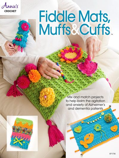 Crochet Fiddle Mats, Muffs and Cuffs for Dementia and Alzheimer's Patients Twiddle Muff Ideas, Sensory Crochet, Fidget Ideas, Charity Crochet, Crochet Fidget, Fidget Mats, Lap Blankets, Alzheimers Activities, Fidget Quilts