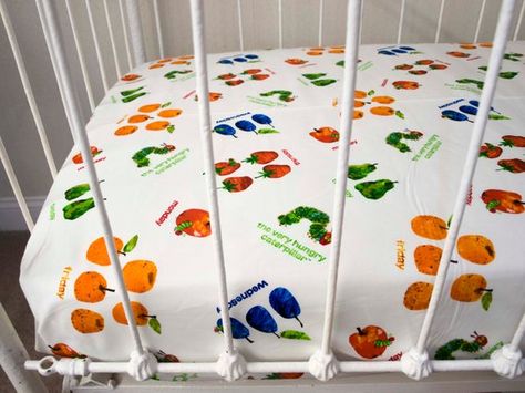 image 0 Caterpillar Nursery, Hungry Caterpillar Nursery, Baby Changing Pad Cover, Hungry Caterpillar Party, Baby Room Themes, Crib Rail, Baby Changing Pad, Eric Carle, Very Hungry Caterpillar