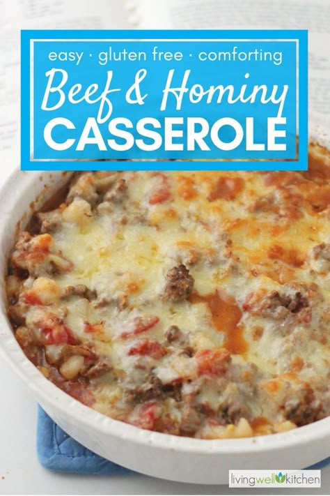 Hominy Casserole, Hominy Recipes, Canned Hominy, Healthy Casseroles, Food Crush, Beef Casserole, Easy Casserole Recipes, Retro Recipes, Easy Casserole