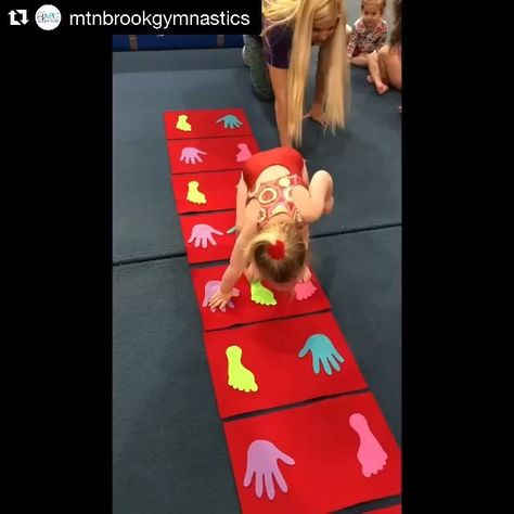 RecGymPros on Instagram: “Yes yes yes!!! Coordination development hard at work in this one by @mtnbrookgymnastics !!! Do you have any favourite motor skill…” Preschool Gymnastics Games, Toddler Gymnastics Activities, Preschool Gymnastics Lesson Plans, Recreational Gymnastics, Preschool Gym, Gymnastics Games, Gymnastics At Home, Gymnastics Conditioning, Toddler Gymnastics