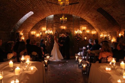 Industrial Wine Cellar, Wine Cellar Wedding Reception, Wine Cave Wedding, Weddings Vibes, Poland Wedding, Candlelit Wedding Ceremony, Wine Cellar Wedding, Cellar Wedding, Brick Arches