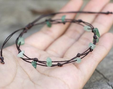 Ceramic Geometric, Fashion Job, Hand Knotted Bracelet, Bracelets Simple, Wax Cord Bracelet, Bracelets Ideas, Beaded Anklet, Geometric Bracelet, Diy Simple