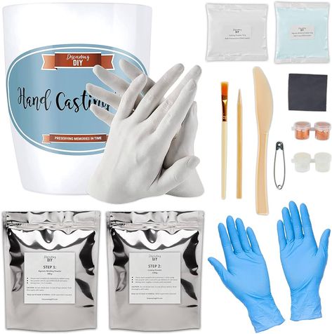 Amazon.com: Discovering DIY Hand Casting Kit Couples - Hand Mold Kit Couples, Wedding Engagement Gifts for Couples Husband Wife, Girlfriend Boyfriend Cement Hands, Concrete Ornaments, Baby Casting Kit, Mains Couple, Plaster Hands, Pottery Slip, Hand Casting, Couple Hands, Casting Kit