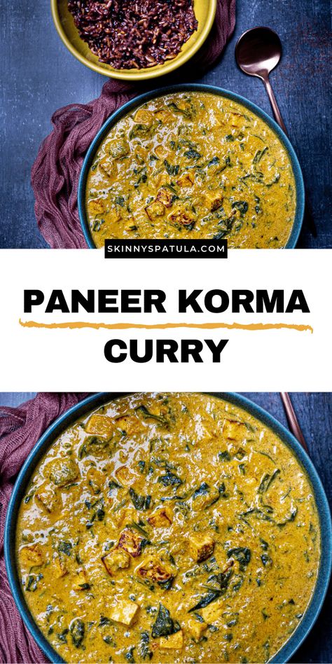 Paneer Korma Recipe, Korma Curry Recipes, Paneer Korma, Veggie Korma, Vegetarian Korma, Korma Paste, East Indian Recipes, Paneer Curry Recipes, Korma Curry