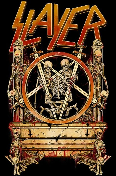 Tom Araya, Jeff Hanneman, Slayer Band, Metal Band Logos, Groove Metal, Heavy Metal Art, Metal Albums, Band Art, Heavy Metal Music