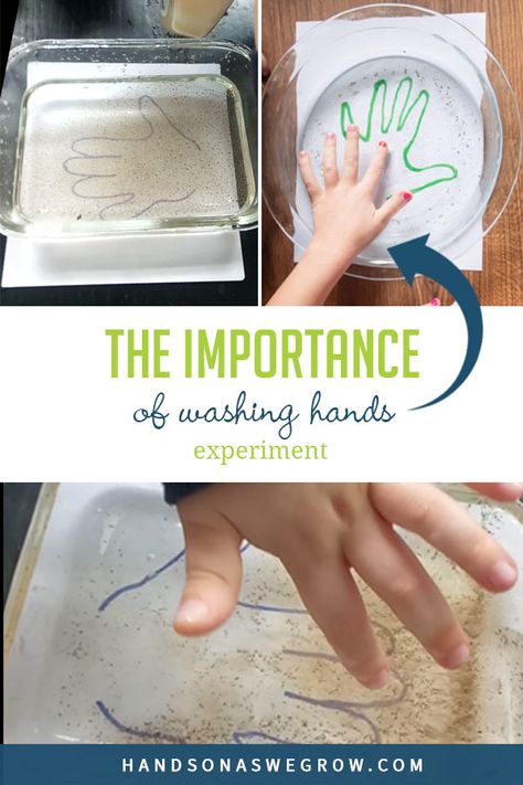 Washing Hands Activities, Personal Hygiene Activities, Hygiene Activities, Preschool First Day, Hand Health, Easy Science Experiments, Washing Hands, Science Activities For Kids, Health Lessons