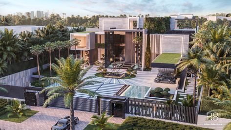 Emirates Hills - Dubai, UAE | B8 Architecture and Design Studio Emirates Hills, Dubai Houses, Luxury Houses Mansions, Mansion Designs, Modern Exterior House Designs, Modern Mansion, Mansions Luxury, Contemporary House Design, Luxury House Designs