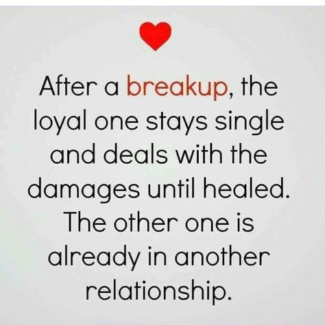 After a breakup, the loyal one stays single & deals with the damages until healed. The other one is already in another relationship. Romantic Memes, Cheating Quotes, Divorce Quotes, Up Quotes, After Break Up, Breakup Quotes, Trendy Quotes, Quotes About Moving On, Visual Statements