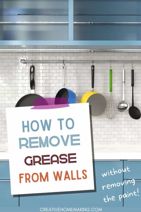 Don't let grease stains ruin the look of your beautiful painted kitchen walls! With our expert advice and DIY cleaning solutions, you can easily remove grease and restore your walls to their original shine. Get ready to cook and entertain in a spotless kitchen! Remove Grease From Walls, How To Clean Grease Off Walls, Painted Kitchen Walls, Cabnits Kitchen, How To Clean Stone, Murphys Oil Soaps, Cleaning Grease, Remove Grease Stain, Natural Cleaning Supplies