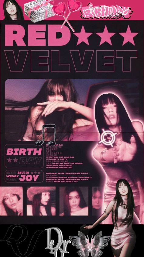 Basic but ok Red Velvet Poster, Red Velvet, Velvet, Red, Pink, Instagram, Black