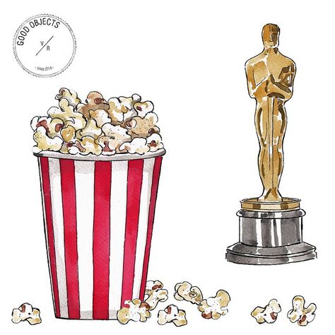 Good Objects Illustration в Instagram: «Good objects - Watching the red carpet from the #oscars2015 which are your oscar predictions? @theacademy @dolbytheatre #goodobjects» Oscar Illustration, Oscar Drawing, Good Objects, Objects Illustration, Cinema Party, Illustration Journal, Bullet Journal Font, Illustration Story, Watercolor Sketchbook