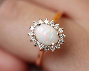 Vintage Opal Engagement Ring, Radiant Halo, Rings Opal, Opal Engagement Ring, Opal Ring Gold, Color Wedding, Engagement Rings Opal, Opal Engagement, Wedding Engagement Ring