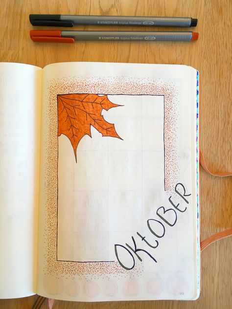 October Drawings, Bujo October, Bullet Journal October, Doodle Journal, Journal 2023, Page Decoration, Lettering Ideas, Get My Life Together, Bujo Inspiration