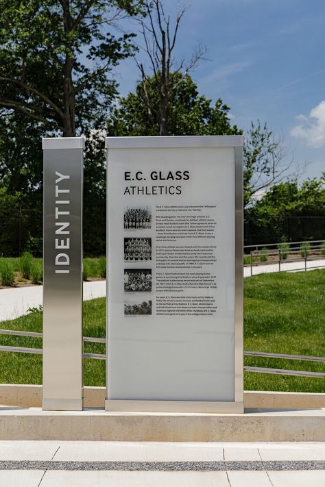 Lynchburg City Stadium — Iconograph Stadium Entrance, Environmental Graphics Signage, Community Spaces, Pylon Sign, Architectural Signage, Signage System, Retail Concepts, Toilet Sign, Community Space