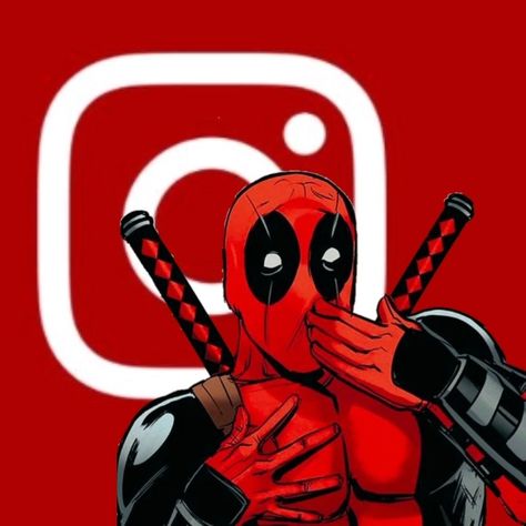 Marvel App Icons Aesthetic, Marvel Icons For Apps, Deadpool Phone Theme, Comic App Icon, Deadpool App Icons, Deadpool Widget, Spiderman App Icon, Marvel App Icons, Icon Anime App