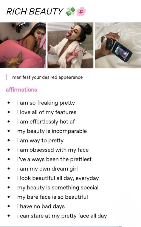 Tumblr Affirmations, Desired Beauty, Rich Rich, Being A Parent, Millennial Mom, No Bad Days, Vision Board Affirmations, Lifestyle Content, Vision Board Manifestation