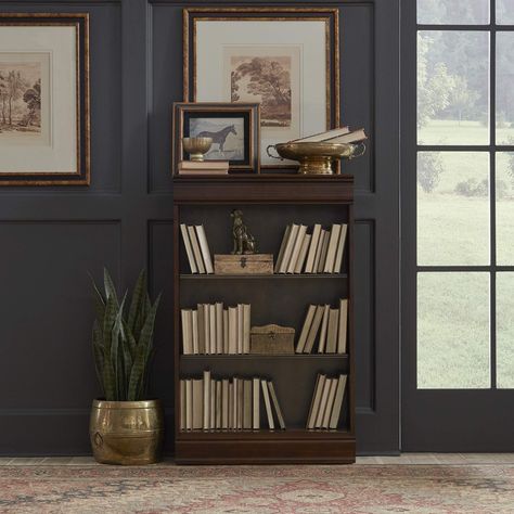 PRICES MAY VARY. Poplar Solids & Cherry/Birch Veneers Cognac Finish Adjustable Shelves CARB Compliant Can Be Bunched Bookcase Wood, Define Your Style, Classic Desk, Office Bookcase, Open Bookcase, Crown Moulding, Wood Bookcase, Atlanta Homes, Online Furniture Shopping