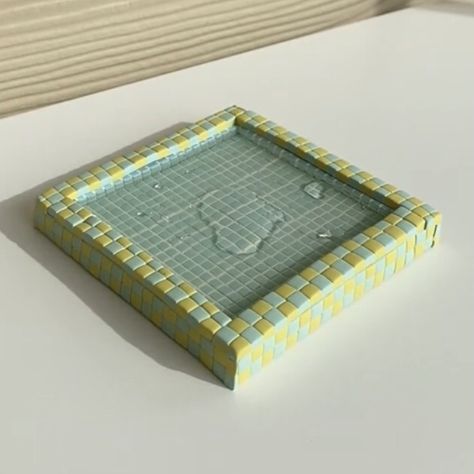 Swimming Pool Clay Tray, Clay Coasters, Abstract Wallpaper Design, Pottery Crafts, Small Canvas Art, Ceramics Projects, Clay Miniatures, Clay Art Projects, Ceramics Ideas Pottery