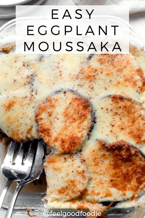 Eggplant Moussaka Recipe, Moussaka Recept, Recipes Eggplant, Eggplant Moussaka, Eggplant Casserole, Easy Eggplant, Food Authentic, Eggplant Recipes Easy, Recipes Mediterranean