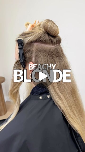 Adina Pignatare | BALAYAGE | HAIR VIDEOS | EDUCATOR on Instagram: "Watch how I easily maintain depth during this beachy blonde foil ☀️ That summer blonde inspo  I ALWAYS start with #metaldetox - specially for a blonding service! It neutralizes the metals in The Hair to create a safe campus to color on top of. Consider yourself lucky if you’ve never had a chemical reaction behind the chair 😂  I used @lorealpro #blondstudio 9. I started with 20 volume & worked my way to 30 volume. Blond studio 9 lifts so clean and quick! It has bonder inside so it lifts healthy.   I glossed with #dialight 10.01 with 9 Volume. This is my blonde go to!   If you want more details- check out my educational classes down below 👇  2024 EDUCATION:   5/19 OHIO  @adina_pignatare X @clevelandhairboss   6/10 WASHINGTO Blonde Balayage With Depth, Foils Hair Blonde, Hair Color Inspo Blonde, Balayage Hair Videos, Types Of Blondes, Beachy Blonde Hair, Beachy Blonde, Blonde Foils, Balayage Straight Hair