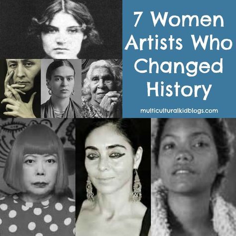 Women artists from around the globe to share with children during Woman's History Month. Learn about the art and lives of seven amazing women. Art Bio, Art History Timeline, Art History Lessons, Istoria Artei, Women's History Month, History Painting, History For Kids, Art Curriculum, Art Teaching