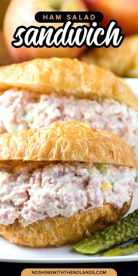 Chopped Ham Sandwich, Ham Bites, Ham Salad Recipe, Ham Salad Sandwich, Ham Salad Recipes, Sandwich Salad, Canned Ham, Cold Sandwiches, Food Types