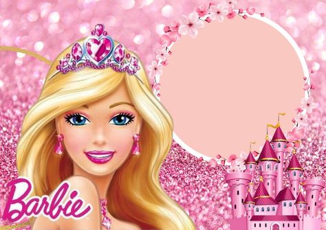 Barbie Birthday Background, Barbie Layout Background, Barbie Background For Tarpaulin, Barbie Tarpaulin Layout, Barbie Layout, Barbie Background, Prince Birthday Invitations, Birthday Tarpaulin Design, Barbie Png