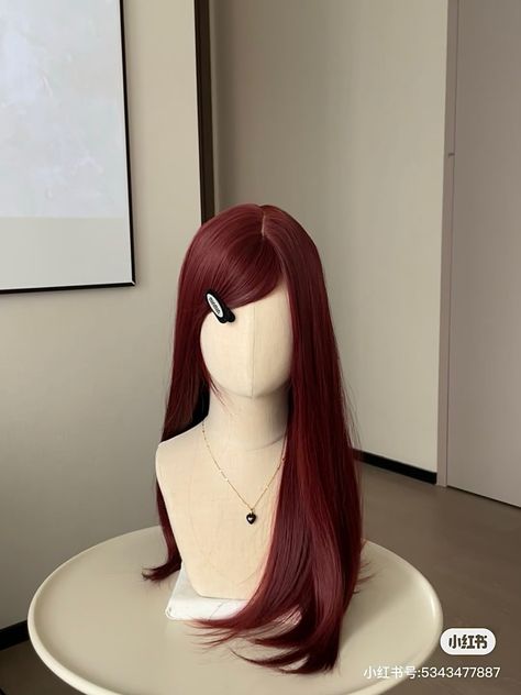 Curly Red Wig, Red Velvet Hair, Pretty Hair Cuts, Fashion Haircut, Aesthetic Hairstyles, Red Hair Inspo, Hair Inspiration Long, Fantasy Hair, Pretty Hair Color